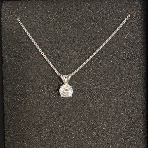 .68ct solitaire white gold Diamond Necklace